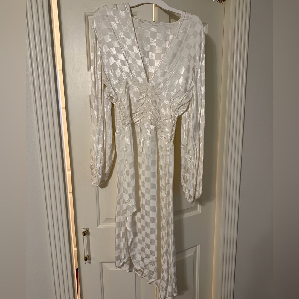 Jenn’s pirate booty dress Elegant White Checkered Dress size Small